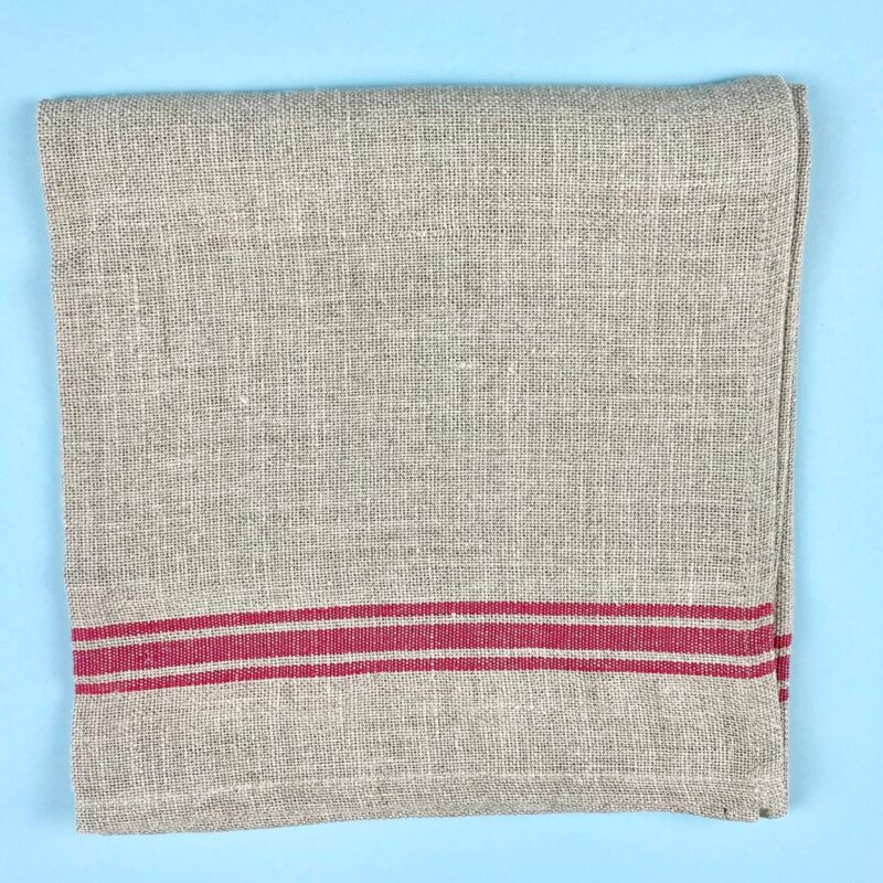 Nappe en lin belge Thieffry, rectangle, blanc