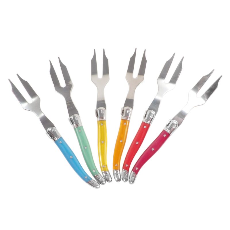 Set de 12 Mini Fourchettes à Fromage Laguiole, Arc-en-ciel