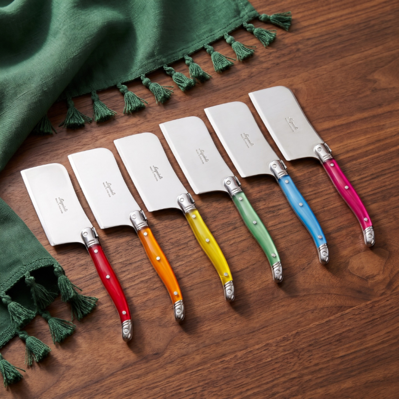 Laguiole 12 Piece Mini Cheese Cutter Set, Rainbow