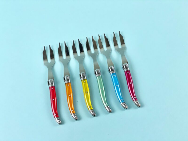 Laguiole 12 Piece Mini Cheese Fork Set, Rainbow - Image 2