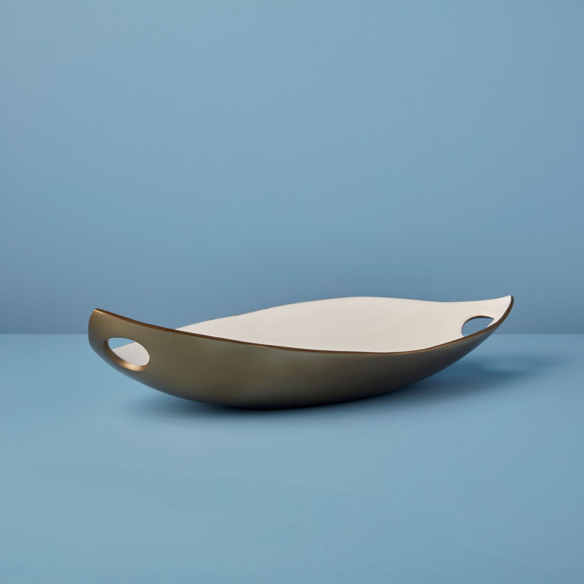 Champagne & Enamel Marquise Dish, Large