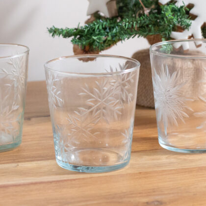 Snowflake Tumblers, Set of 4