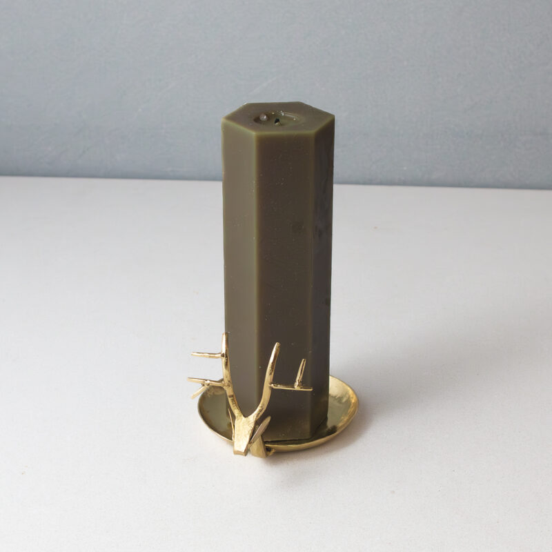 Reindeer Pillar Candle Dish - Image 2