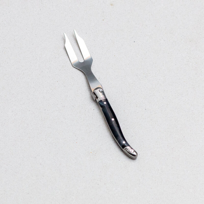 Laguiole Mini Cheese Fork, Black Marble