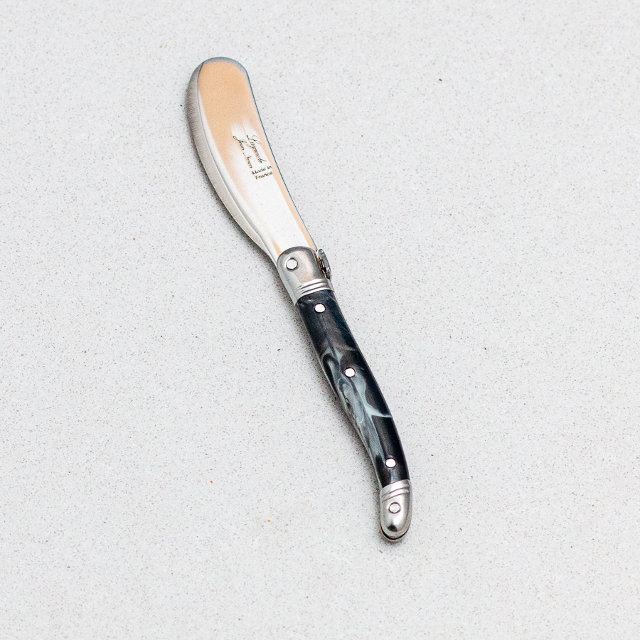 Laguiole Mini Spreader, Black Marble