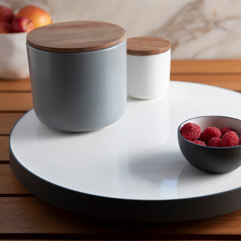 Aluminum & Enamel Lazy Susan