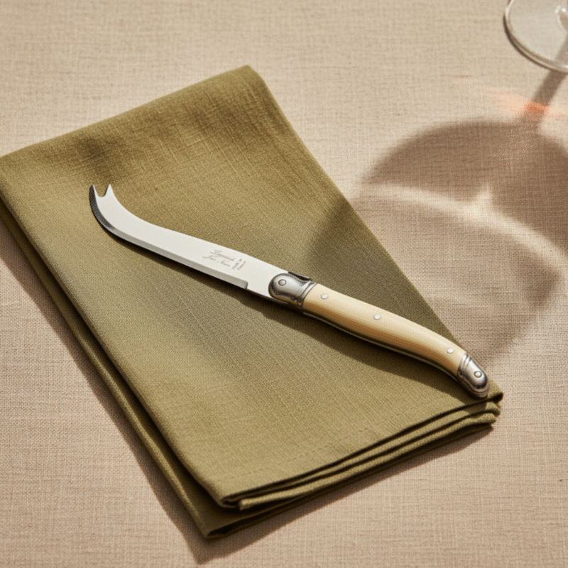 Laguiole Large Forktipped Cheese Platine - Ivory