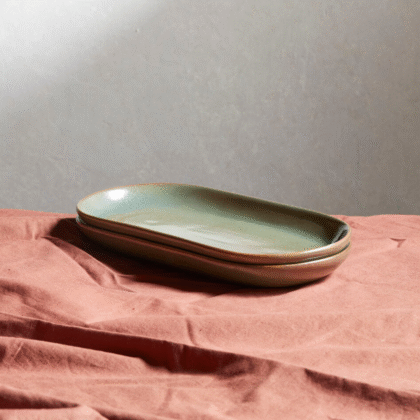 Gaia Large Platter, Celadon