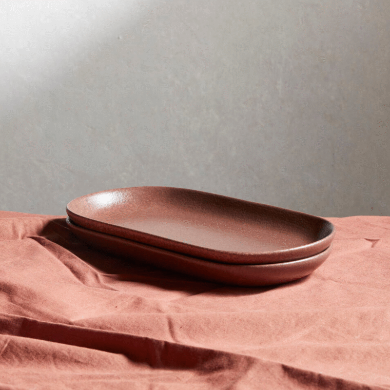 Gaia Large Platter, Mahogany
