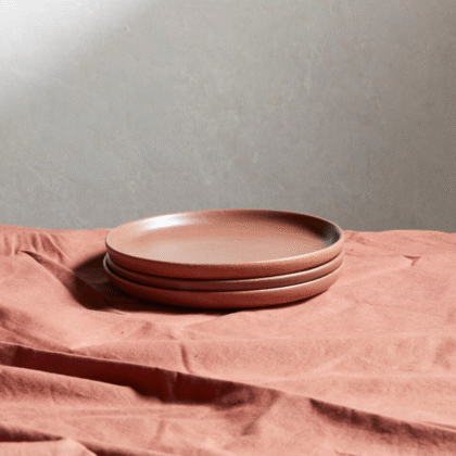 Gaia Plate, Mahogany