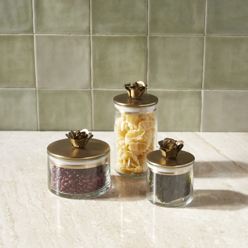 Rose Botanical Canister, Set of 3