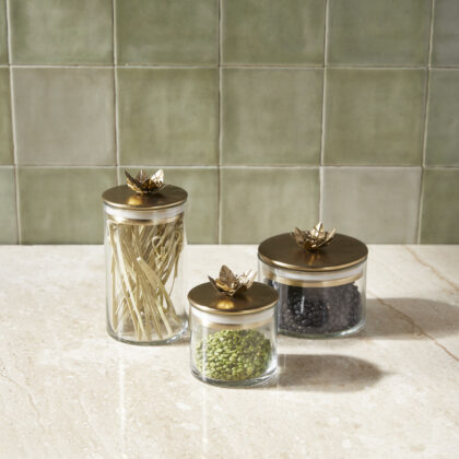 Lily Botanical Canister, Set of 3