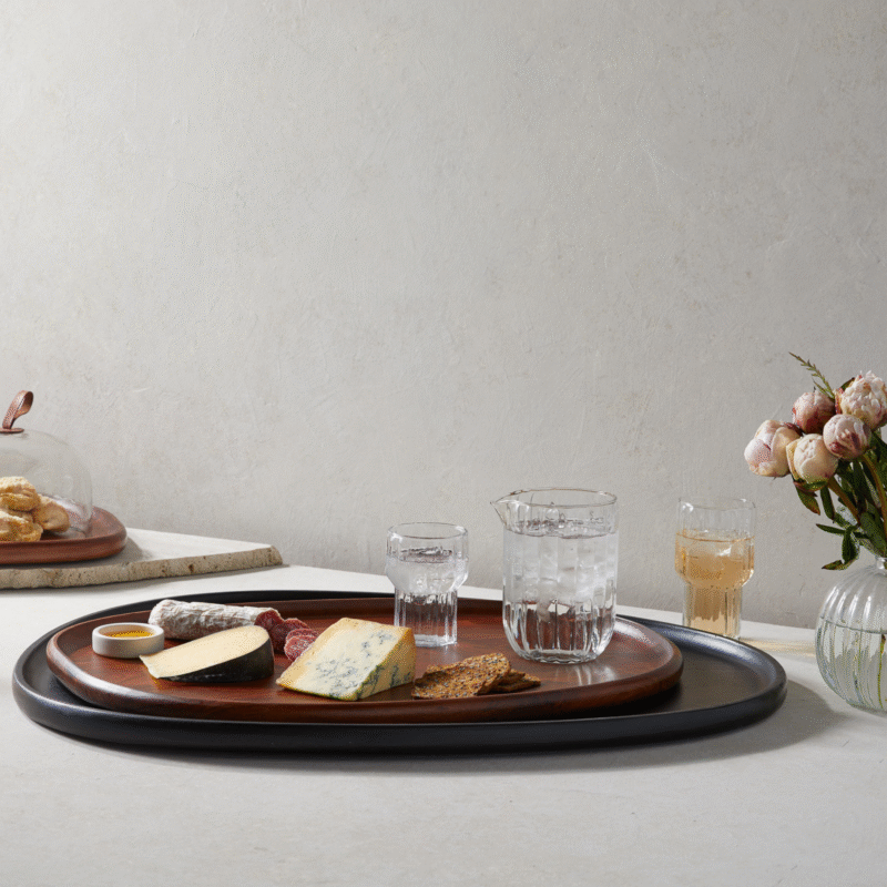 Talo Medium Acacia Tray, Walnut - Image 2