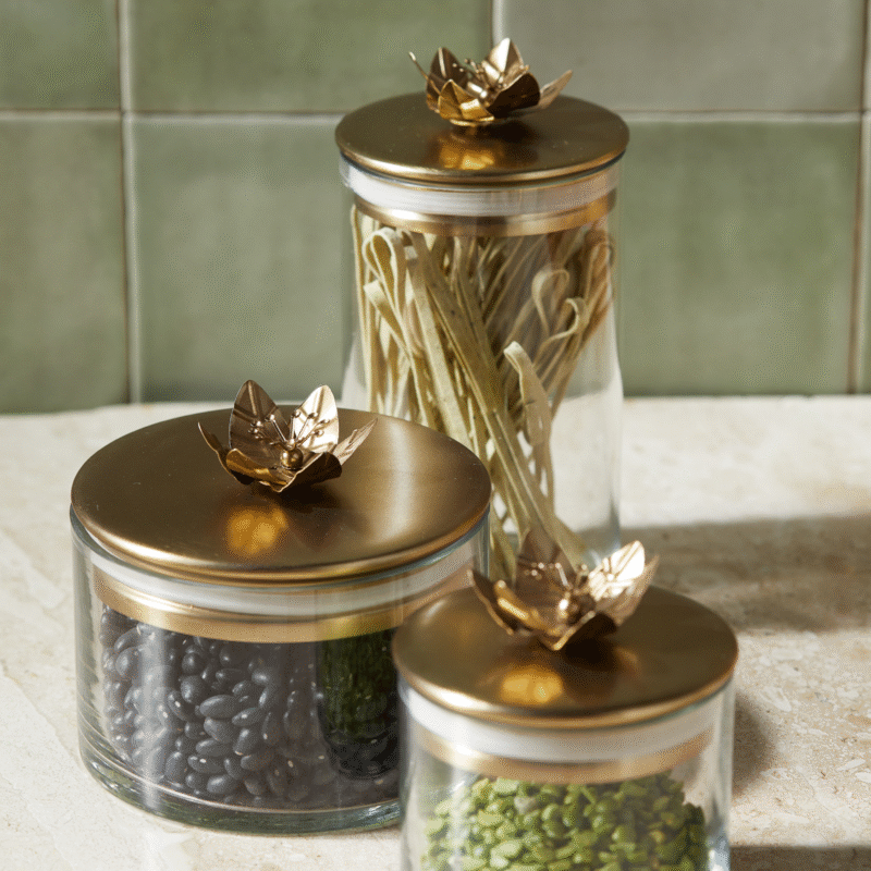 Lily Botanical Canister, Set of 3 - Image 2