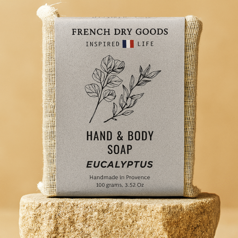 French Dry Goods Savon pour les mains et le corps Lot de 10, Eucalyptus