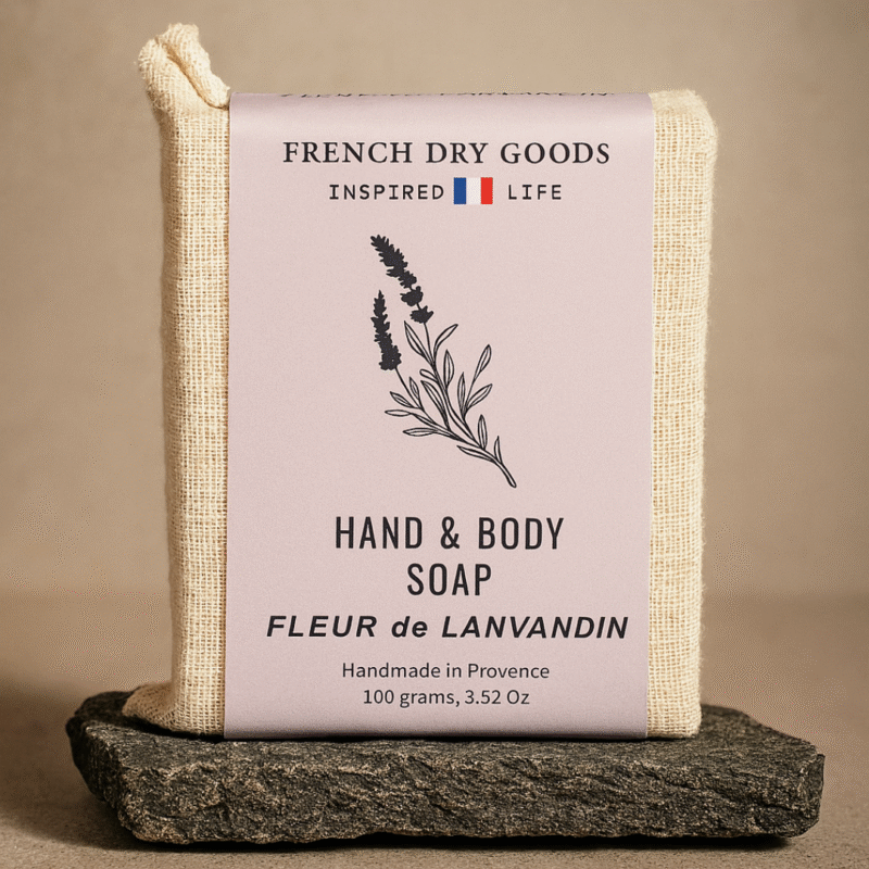 Savon pour le corps et les mains French Dry Goods Set of 10, Fleur de Lanvandin