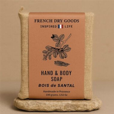 French Dry Goods Savon pour les mains et le corps - Lot de 10, Bois de Santal