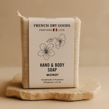 French Dry Goods Savon pour les mains et le corps Set de 10, Monoi