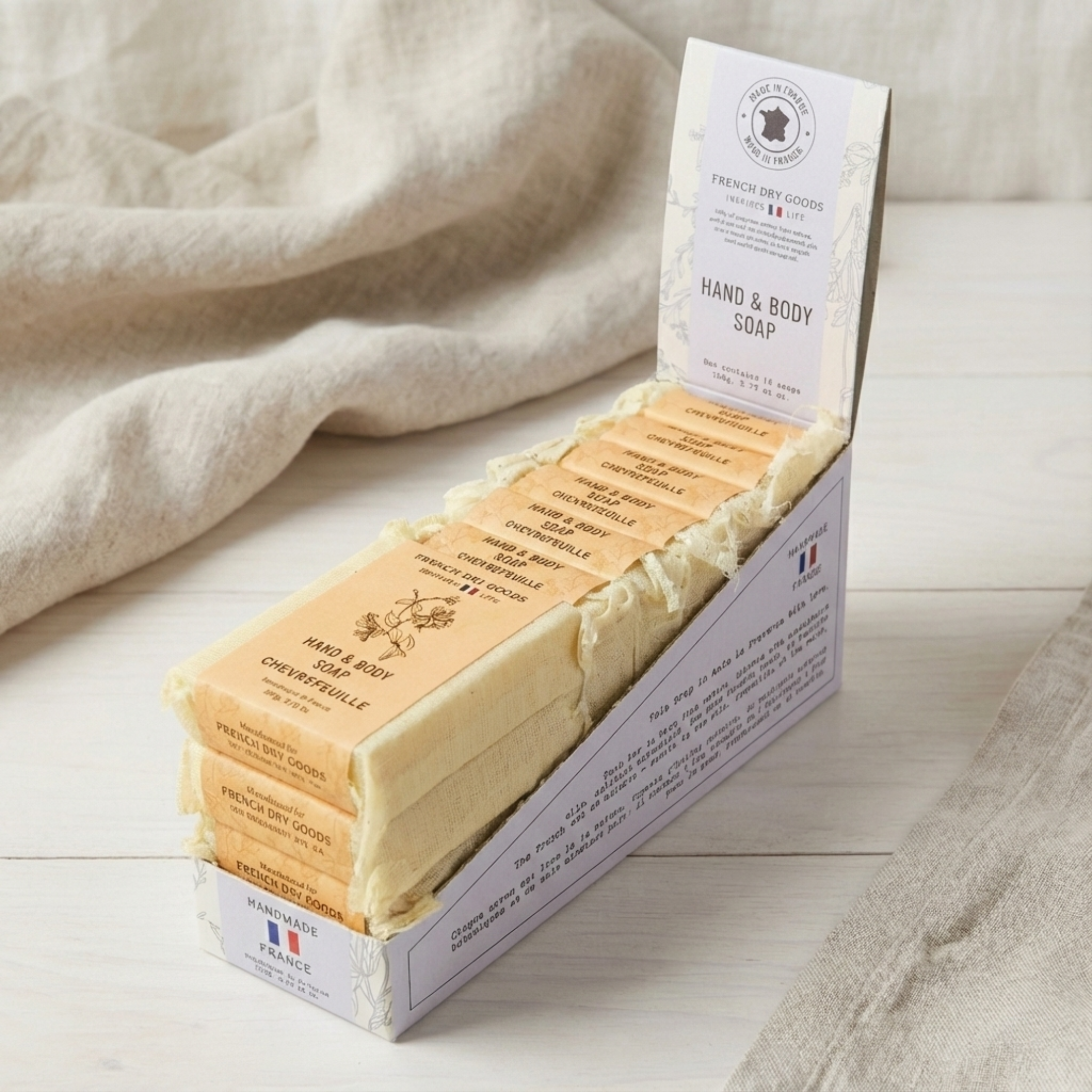 French Dry Goods Hand & Body Soap Set of 10, Chevrefeuille - Image 3