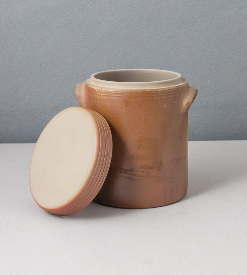 Poterie Renault Covered Jar - (2 L) Brown