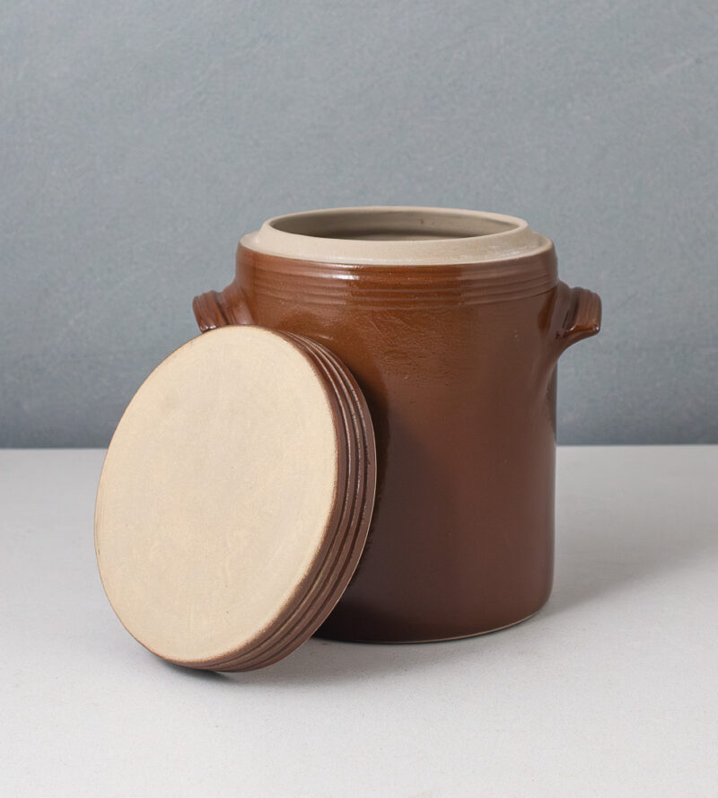 Poterie Renault Covered Jar - (3 L) Brown
