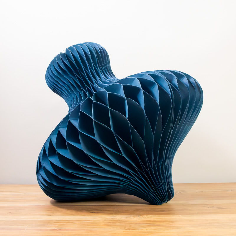 Indigo Recycled Paper Jumbo Honeycomb Ornament