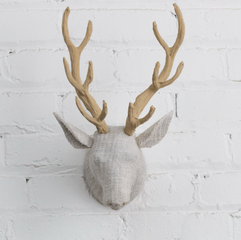 Cotton Glitz Stag Head