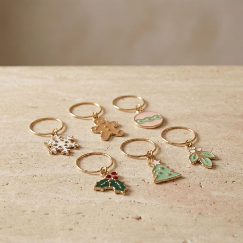 Enamel Drink Charms, Set of 6