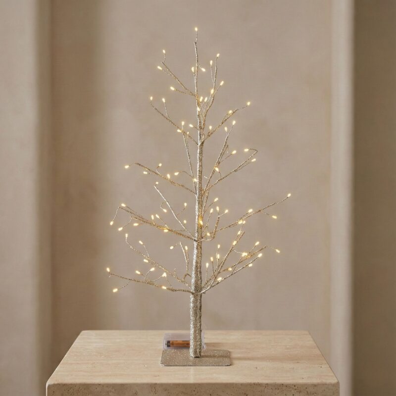 Medium Illuminated Tree, Champagne