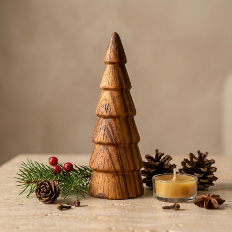 Faux Wood Tree, Dark Brown, Large