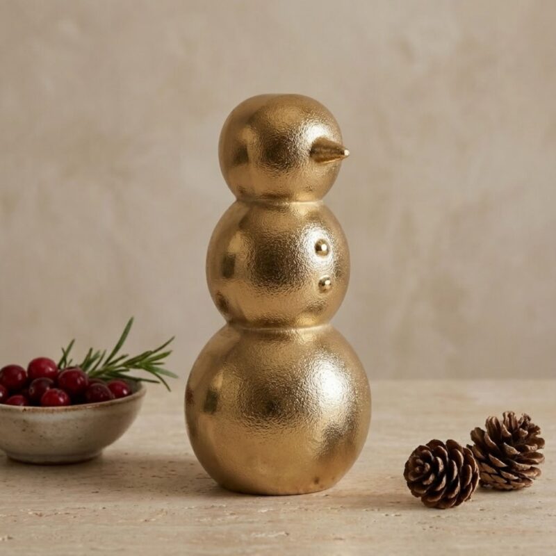 Bonhomme de neige doré