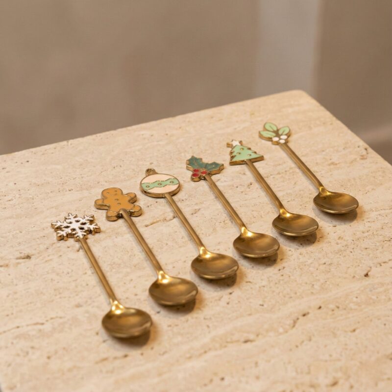 Enamel Mini Spoons, Set of 6