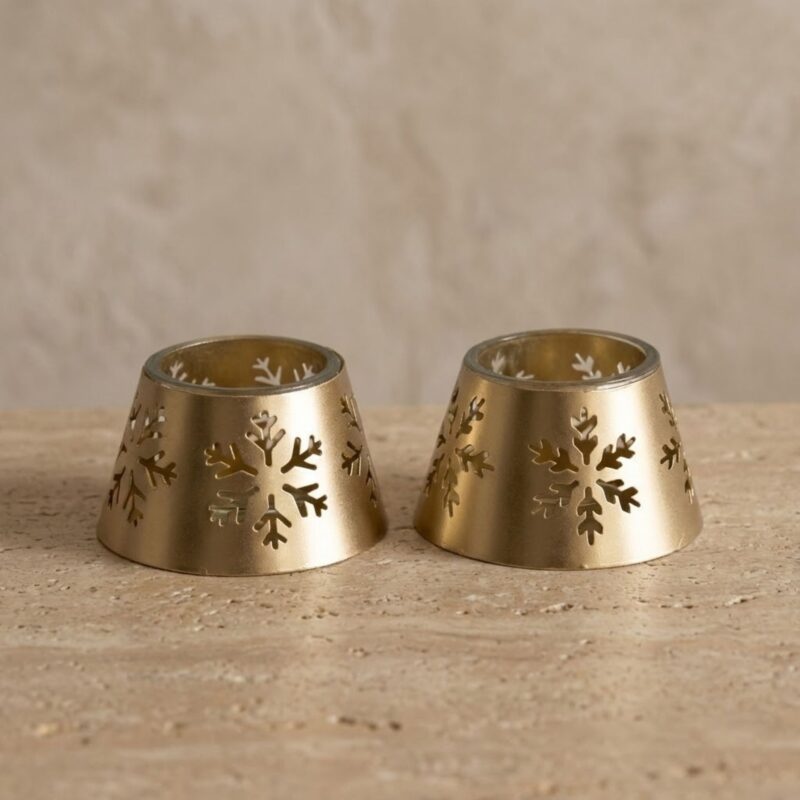 Snowflake Spark Tealight Holder, Set of 4