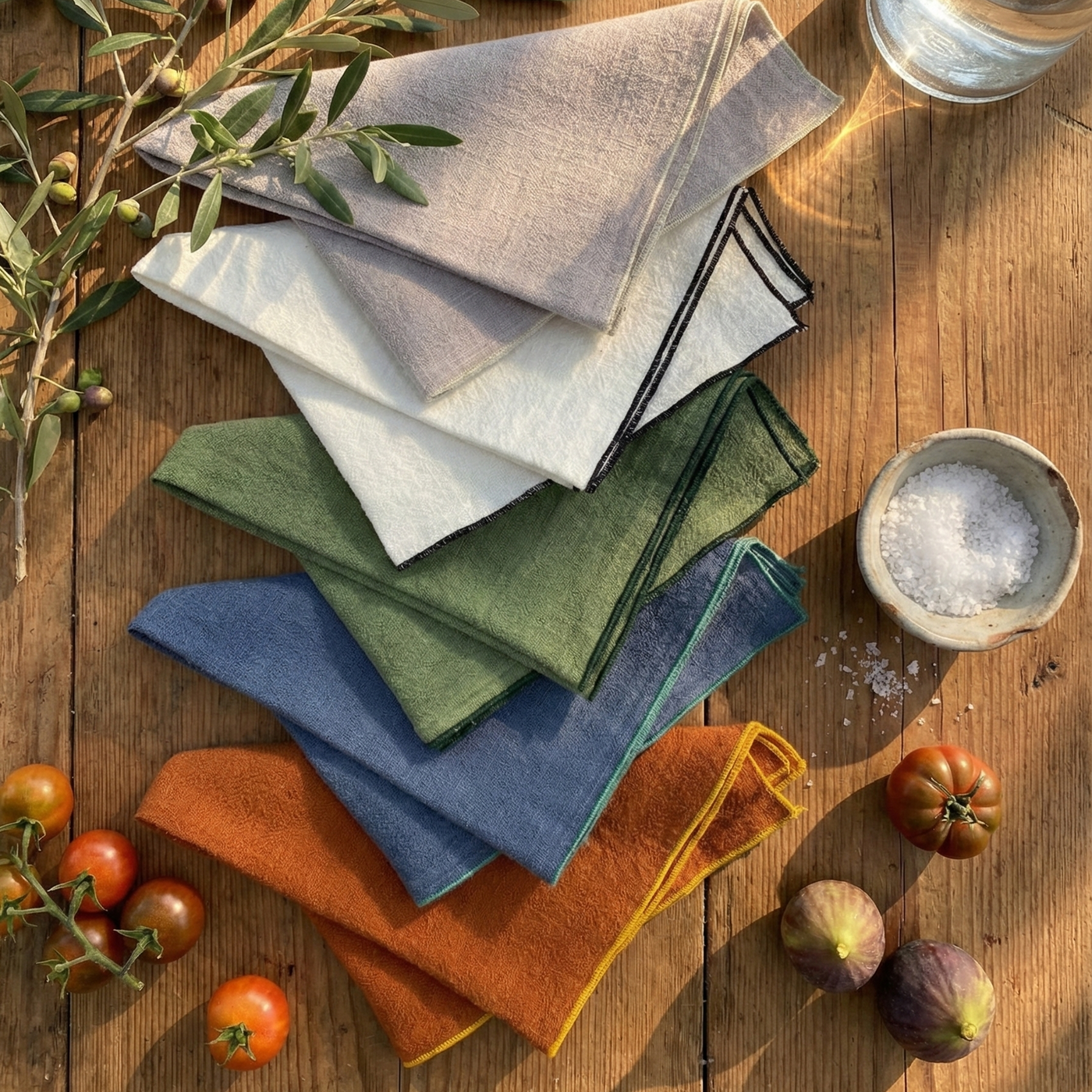 Thieffry Contrast Trim Napkin, Bisque - Image 2