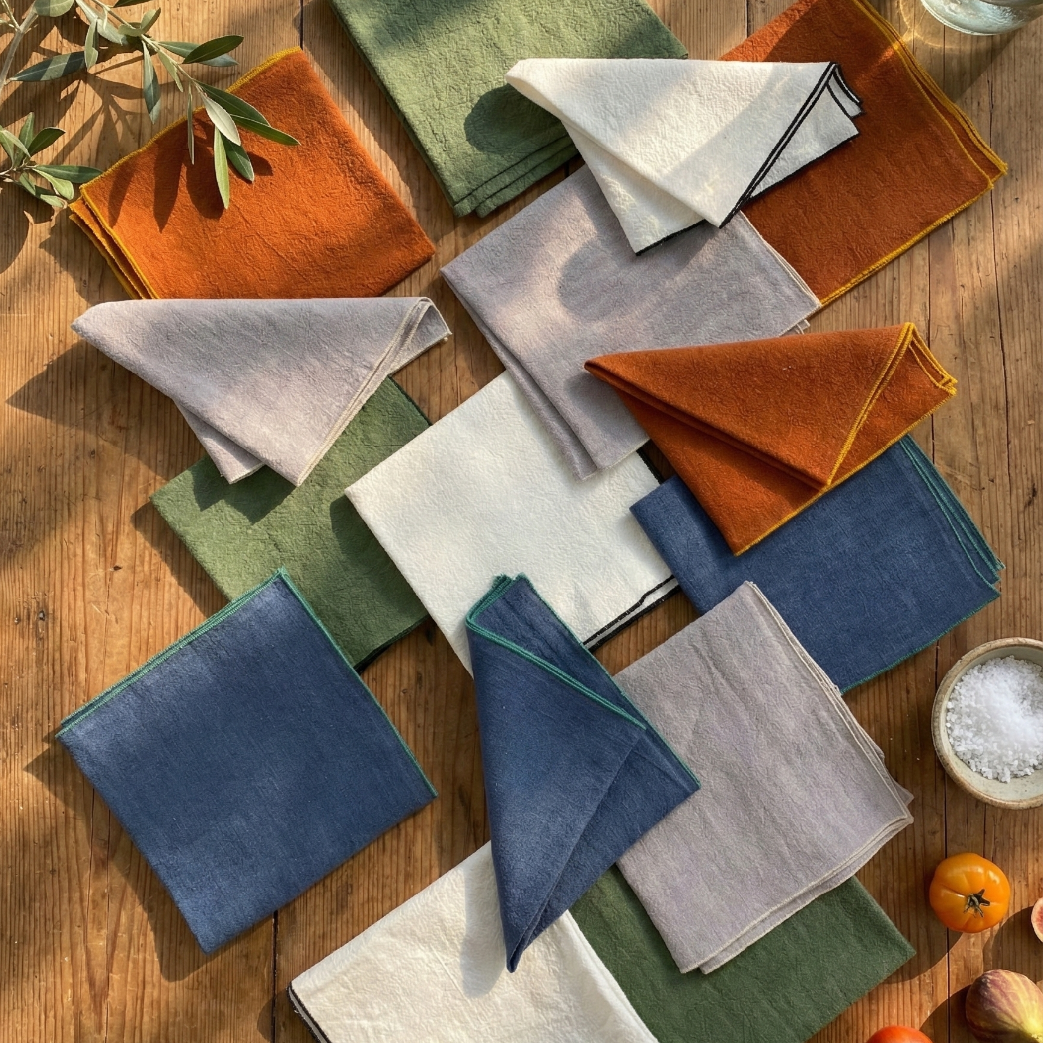 Thieffry Contrast Trim Napkin, Bisque - Image 4