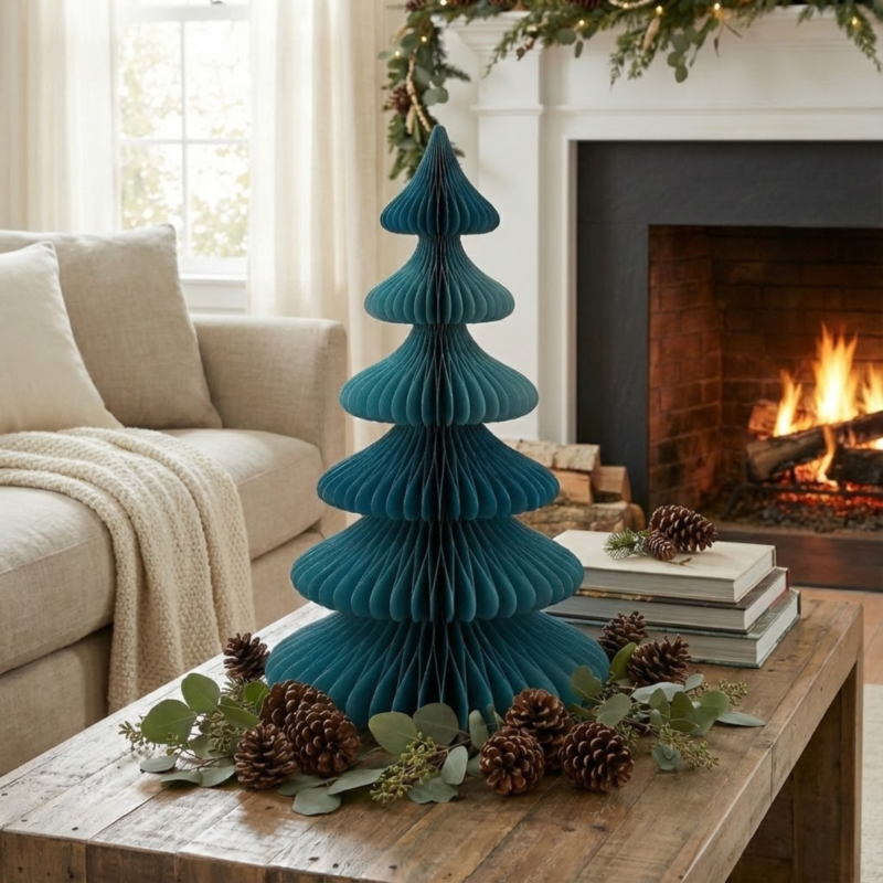 Accordion Tonal Paper Tree, sapphire