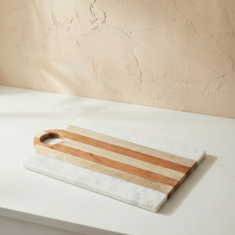 Moa Marble & Wood Rectangular Board