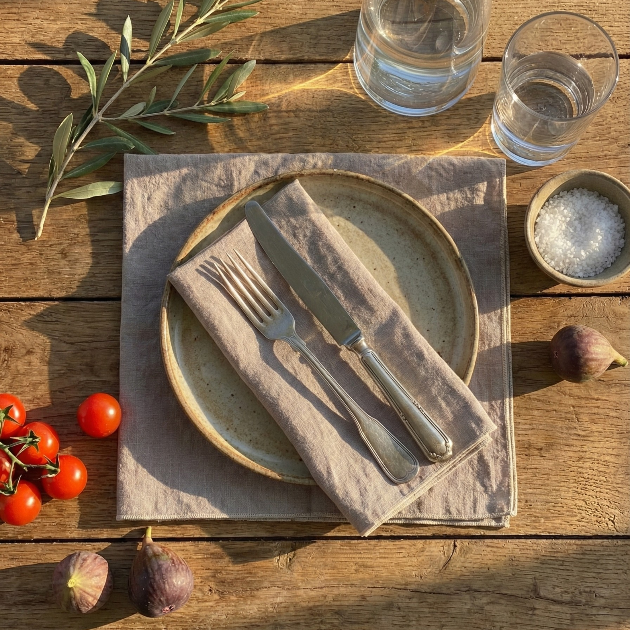 Thieffry Contrast Trim Napkin, Bisque - Image 3