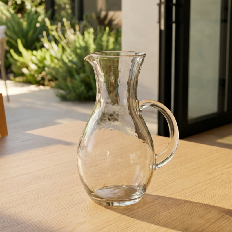 Pebble Glass Teardrop Pitcher