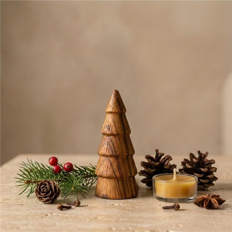 Faux Wood Tree, Dark Brown, Small