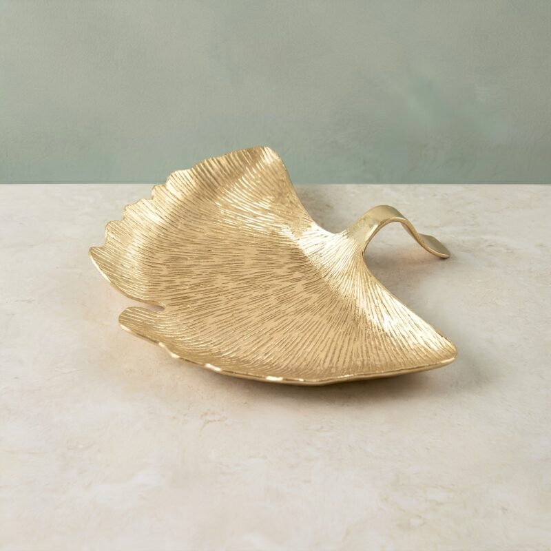 Repose-cuillère en forme de feuille de ginkgo