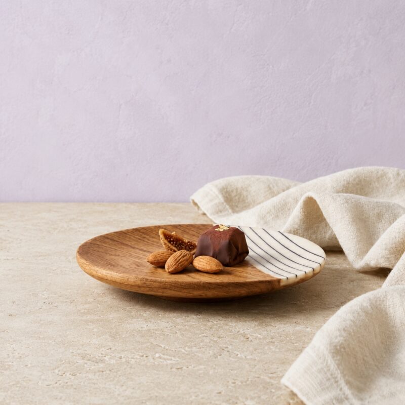Olive Wood & Bone Dish